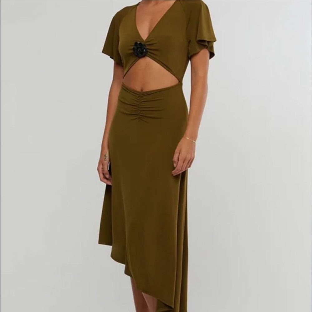 WeWoreWhat Cut-Out Asymmetrical Dress